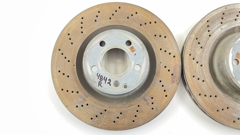 14-17 MERCEDES BENZ E550 W207 FRONT ROTOR BRAKE DISC DRILLED PAIR OEM