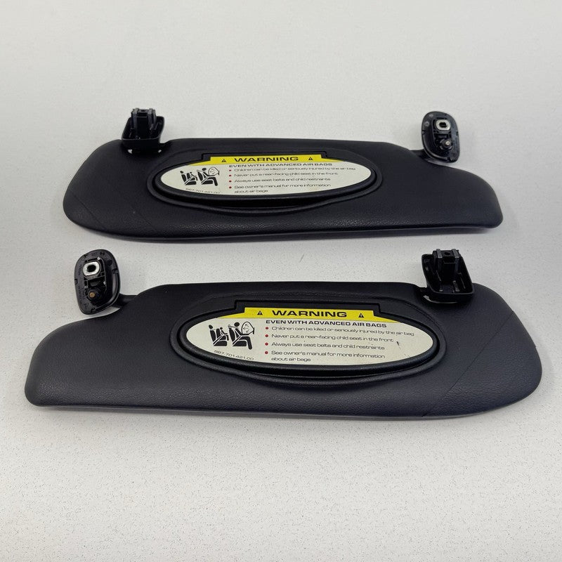 06-08 Porsche Cayman 987 Illuminated Sunvisor Sun Visor Shade Pair Black OEM