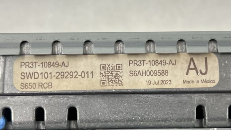 PR3T-18B955-BE / PR3T 18B955 BE / PR3T18B955BE 24-25 MUSTANG DARK HORSE SYNC 4 RADIO HEAD UNIT DISPLAY SCREEN MODULE SET