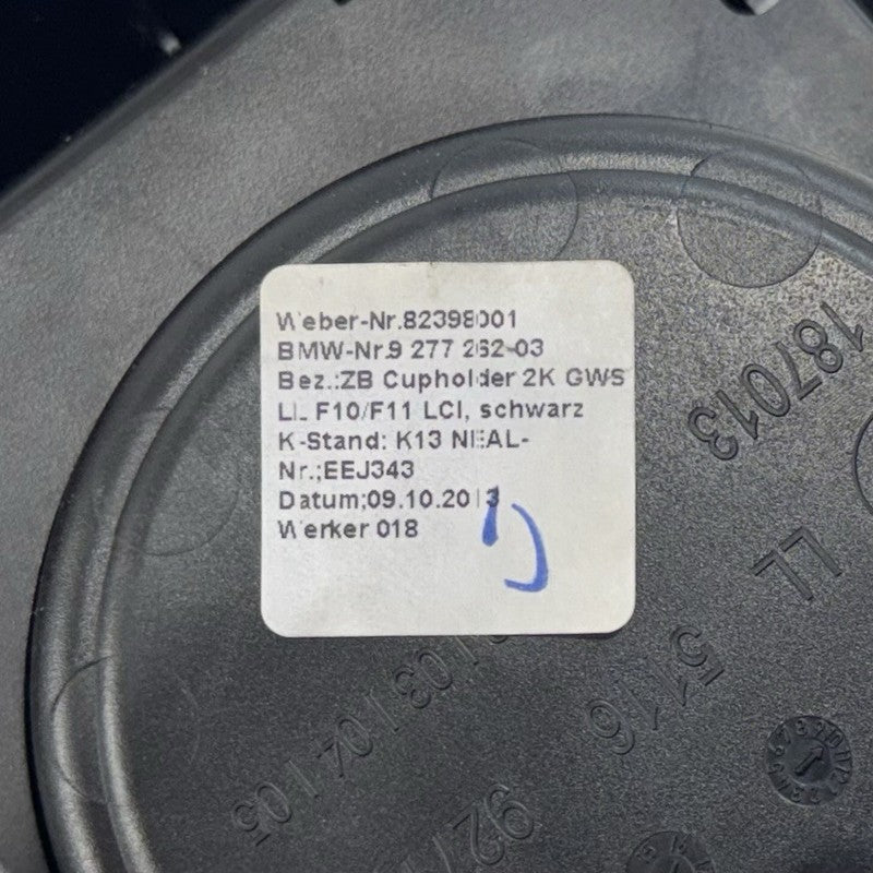 9 277 262 11-16 BMW M5 528 535 550 F10 F11 Front Center Console Compartment Cup Holder OEM