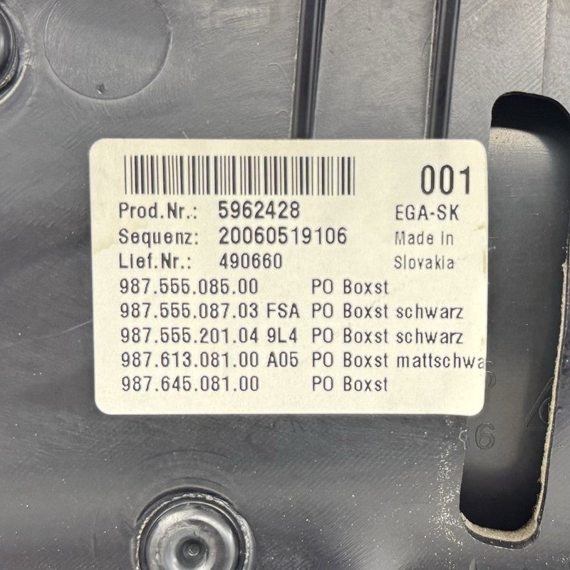 987.656.086.00 / 987 656 086 00 / 98765608600 05-12 Porsche Boxster Cayman 987 Driver Left Door Panel Interior Cover Tri