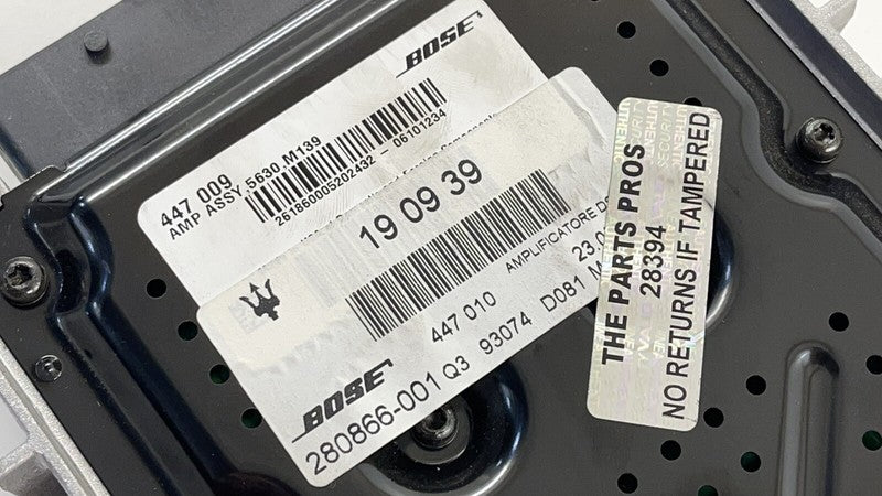 19 09 39 / 190 939 / 190939 03-12 MASERATI QUATTROPORTE BOSE AUDIO AMPLIFIER AMP 447 010 OEM