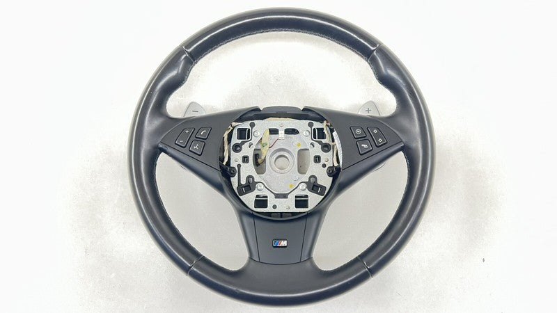 06-10 BMW M6 E63 E64 DRIVER STEERING WHEEL WITH PADDLE SHIFTERS LEATHER OEM
