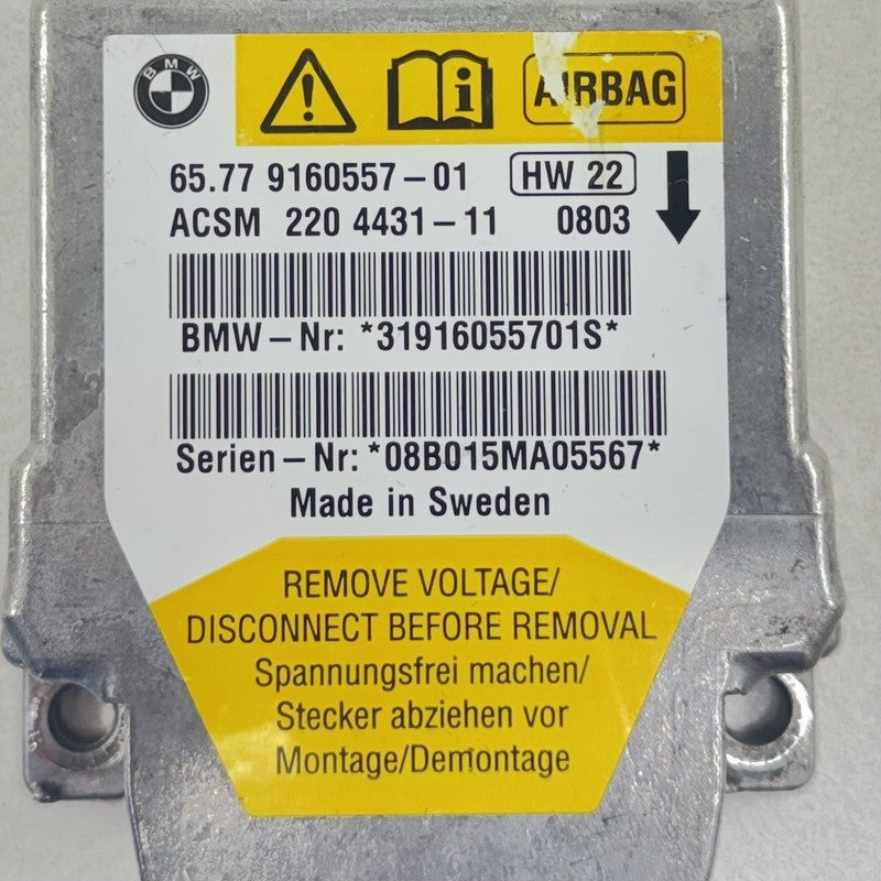 9160557-01 / 9160557 01 / 916055701 06-10 BMW M6 E63 E64 Airbag Air Bag Restraint Control Module SRS 9160557 OEM