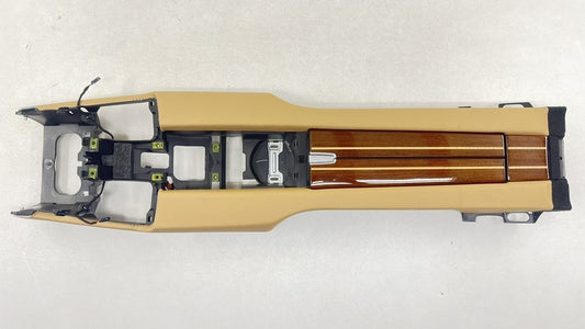 970 612 576 00 / 97061257600 10-16 PORSCHE PANAMERA REAR CENTER CONSOLE TRIM COVER PANEL LUXOR BEIGE OEM