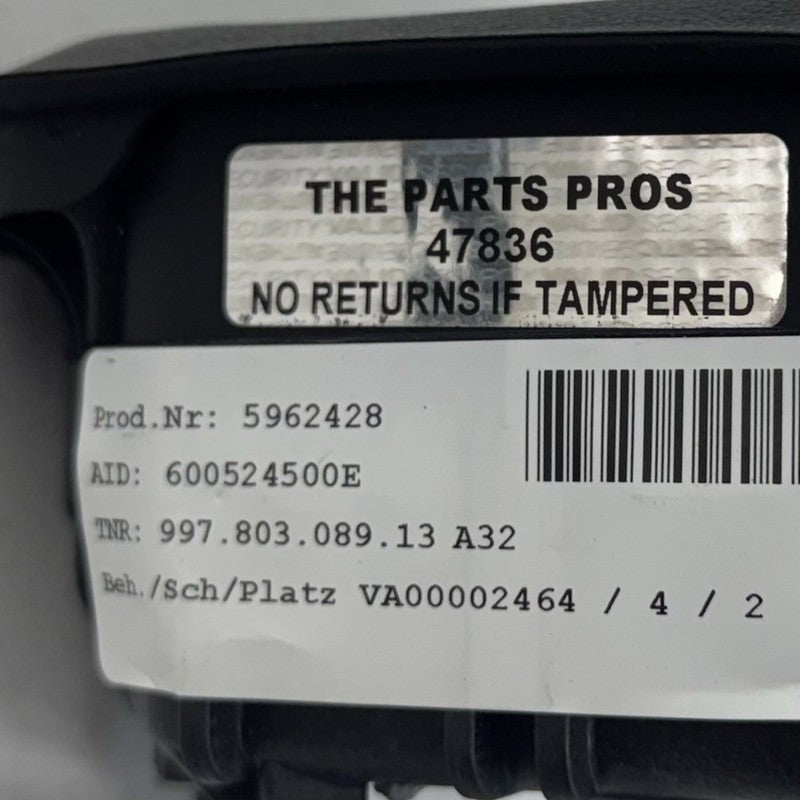 997.803.089.13 / 997 803 089 13 / 99780308913 05-08 Porsche 911 997 Boxster Cayman 987 Steering Wheel Airbag Air Bag Bla