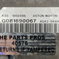 4G43-044H31 / 4G43 044H31 / 4G43044H31 07-17 ASTON MARTIN VANTAGE DASHBOARD DASH INSTRUMENT PANEL AIRBAG SRS OEM