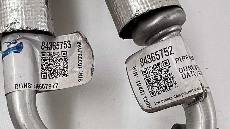 84365753 22-24 CADILLAC CT4 V BLACKWING REAR DIFF DIFFERENTIAL OIL COOLER LINE PAIR OEM