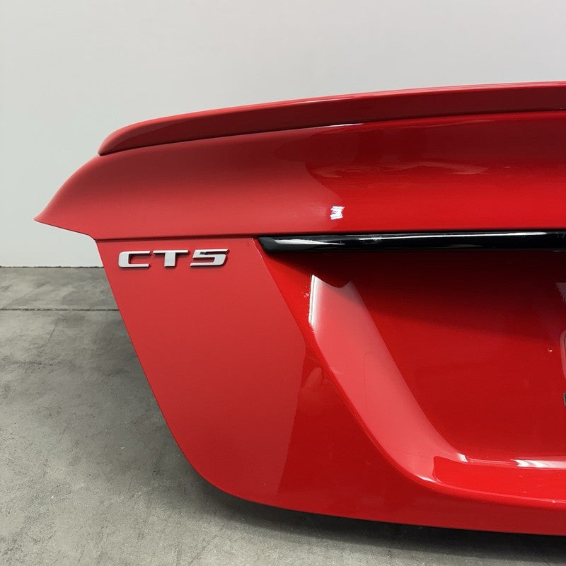 22-25 CADILLAC CT5 V BLACKWING TRUNK LID COMPLETE WITH SPOILER RED OEM