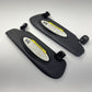 06-08 Porsche Cayman 987 Illuminated Sunvisor Sun Visor Shade Pair Black OEM