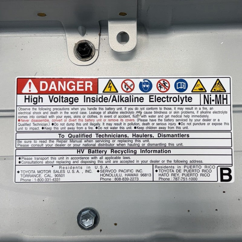 G9280-48070 / G9280 48070 / G928048070 11-13 Toyota Highlander Hybrid Ni-MH 4.5 kWh Battery Pack G9280-48070 OEM
