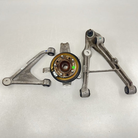 10237239 01-04 CORVETTE C5 Z06 RIGHT REAR SPINDLE KNUCKLE HUB WITH CONTROL ARM SET OEM