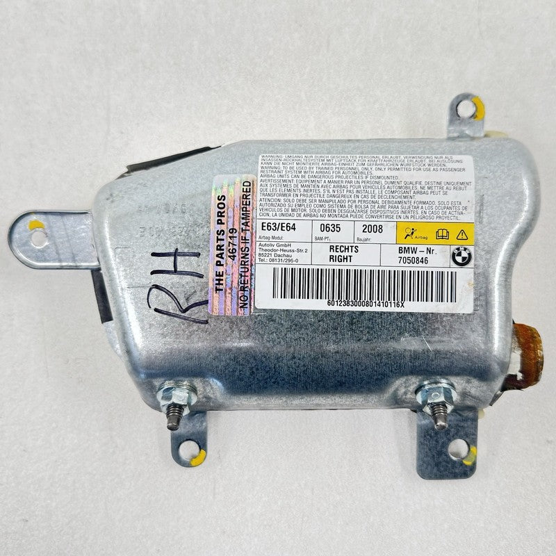 7 050 846 / 7050846 06-10 BMW M6 E63 E64 Passenger Right Door Airbag Air Bag SRS 7050846 OEM