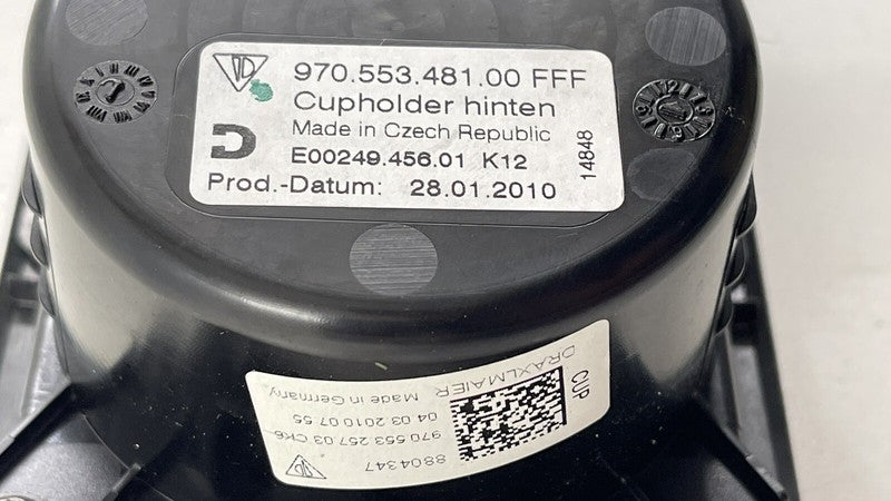 970.553.257.03 / 970 553 257 03 / 97055325703 10-16 PORSCHE PANAMERA REAR SEAT CONSOLE  CUP HOLDER PANEL TRIM 9705534810