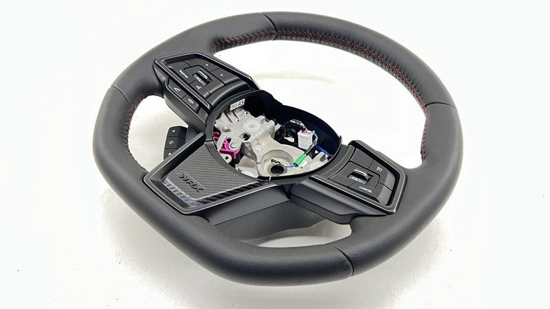 22-24 SUBARU WRX DRIVER STEERING WHEEL LEATHER BLACK OEM