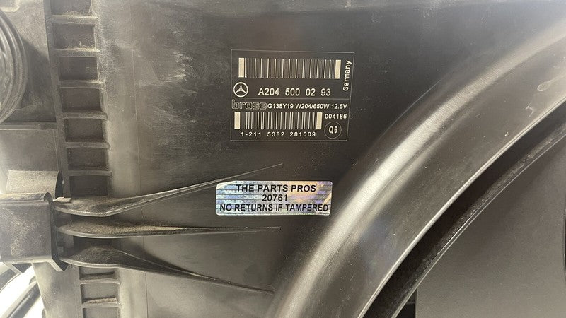 A 204 500 28 03 10-11 MERCEDES BENZ W212 E350 4MATIC RADIATOR CONDENSER COOLING FAN ASSEMBLY OEM