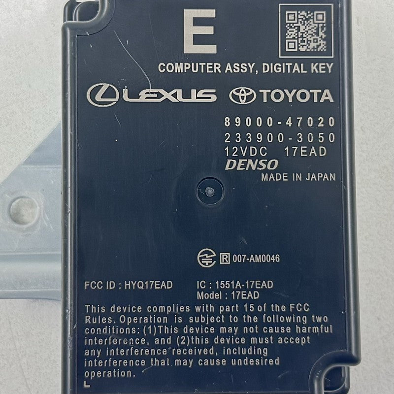 89000-47020 / 89000 47020 / 8900047020 23-25 TOYOTA PRIUS KEYLESS ENTRY DIGITAL KEY ECU CONTROL MODULE 89000-47020 OEM