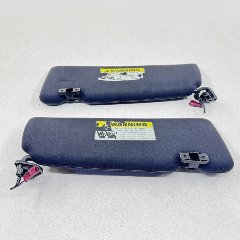 06-10 BMW M6 E63 Coupe Front Sunvisor Sun Visor Shade Black Pair OEM