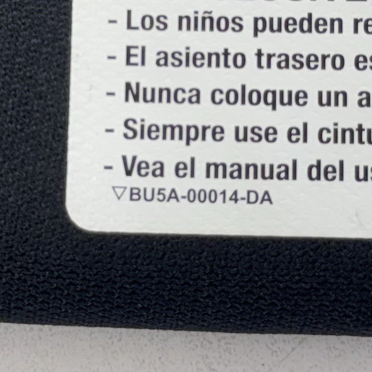 BU5A-00014-DA / BU5A 00014 DA / BU5A00014DA 24-25 Ford Mustang GT Left & Right Front Sunvisor Sun Visor Shade Pair Black
