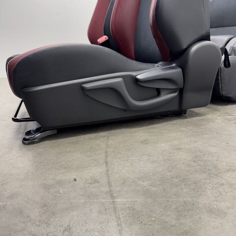 2018 SUBARU BRZ TS SEAT SET FRONT & REAR LEATHER SUEDE RED & BLACK OEM RARE!