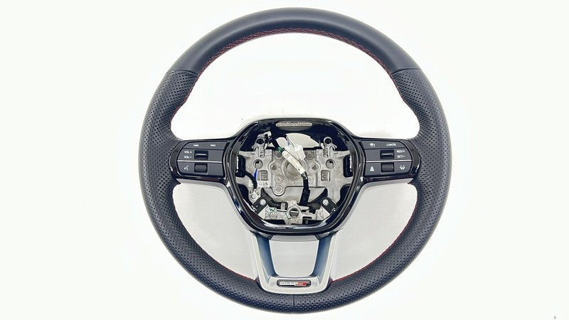77901-T20-H020A / 77901 T20 H020A / 77901T20H020A 2024 ACURA INTEGRA TYPE S STEERING WHEEL LEATHER BLACK WITH RED STITCH