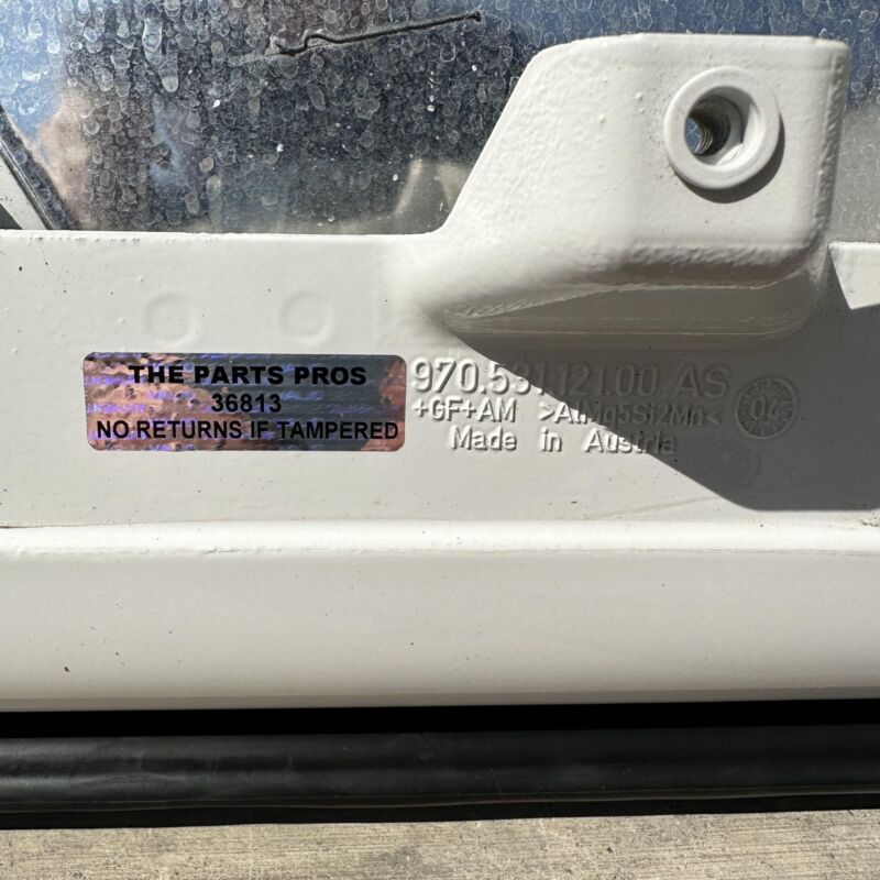 Does not apply 10-16 PORSCHE PANAMERA DRIVER LEFT FRONT DOOR SHELL WHITE OEM