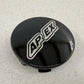ONE (1) Apex Black Wheel Rim Center Cap USED