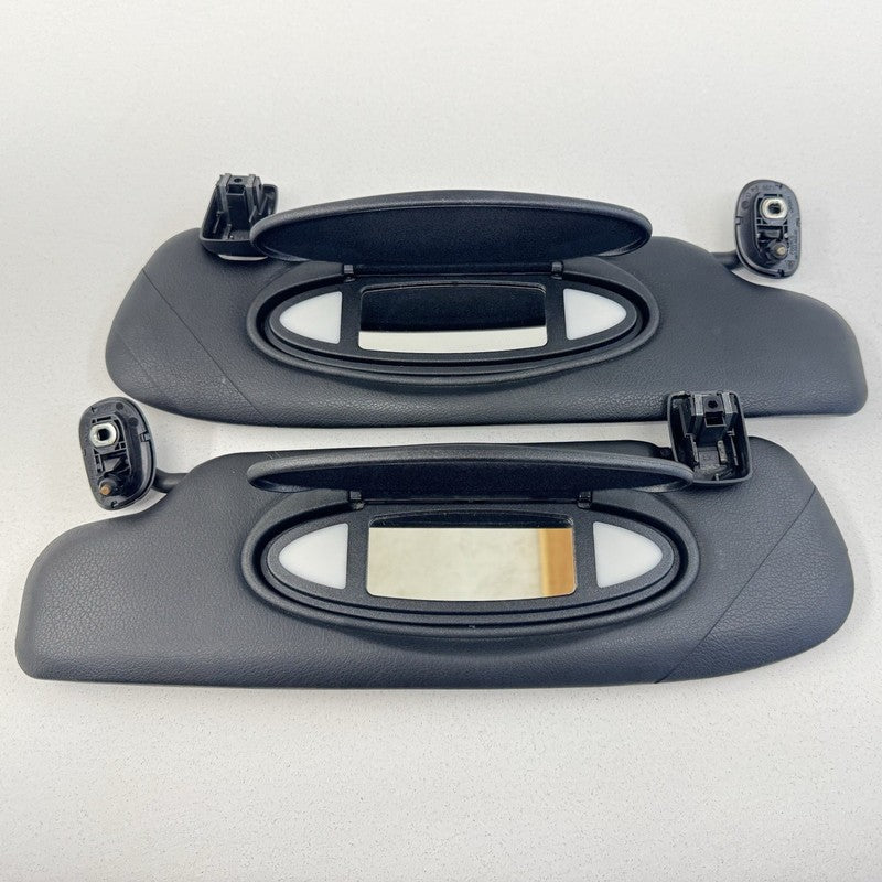 06-08 Porsche Cayman 987 Illuminated Sunvisor Sun Visor Shade Pair Black OEM