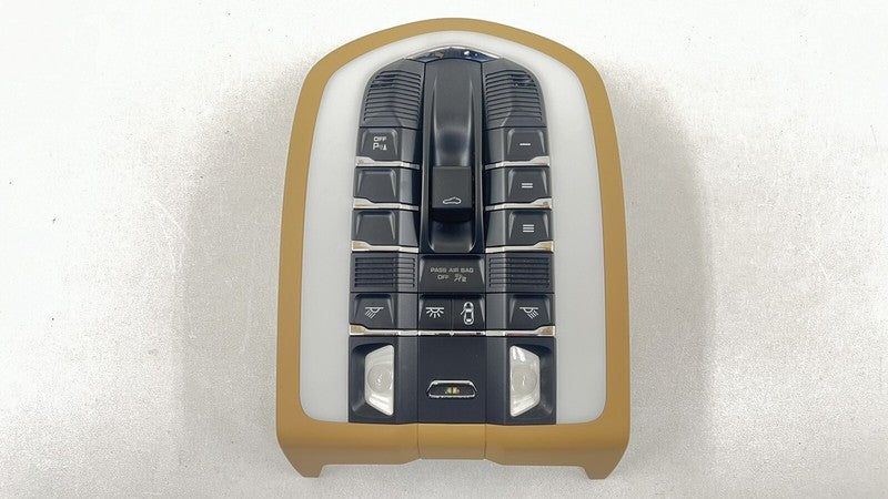 7PP 959 551 / 7PP959551 10-16 PORSCHE PANAMERA OVERHEAD CONSOLE READING DOME W/ REAR LIGHT LAMP PAIR OEM