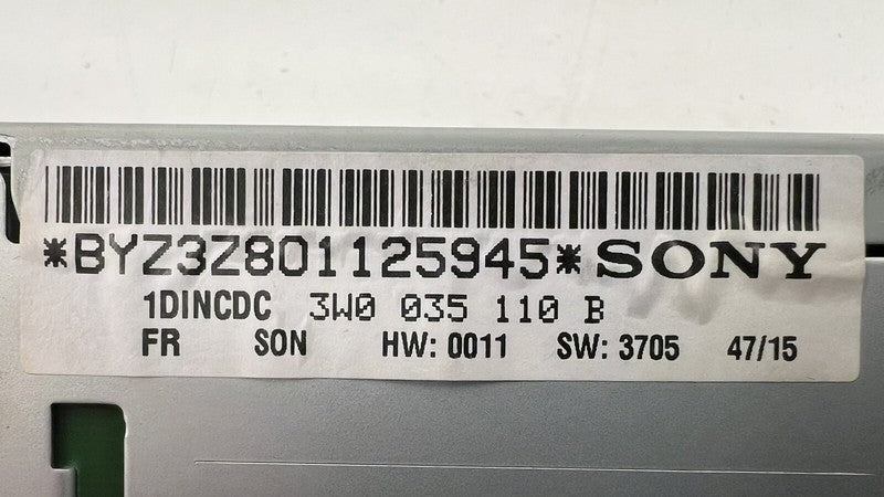 3W0 035 110 B / 3W0035110B 13-18 BENTLEY FLYING SPUR SONY MULTIMEDIA CD CHANGER PLAYER 3W0 035 110 B OEM