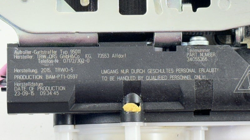 34055366 11-18 AUDI A8 S8 PASSENGER RIGHT FRONT SEATBELT SEAT BELT RETRACTOR OEM