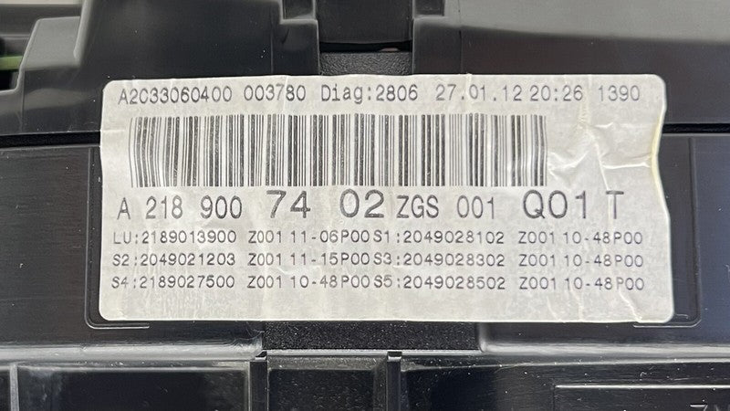 A 218 900 74 02 7402 / A2189007402 / 2189007402 12-14 MERCEDES BENZ CLS550 SPEEDOMETER INSTRUMENT CLUSTER GAUGE 58K MILE