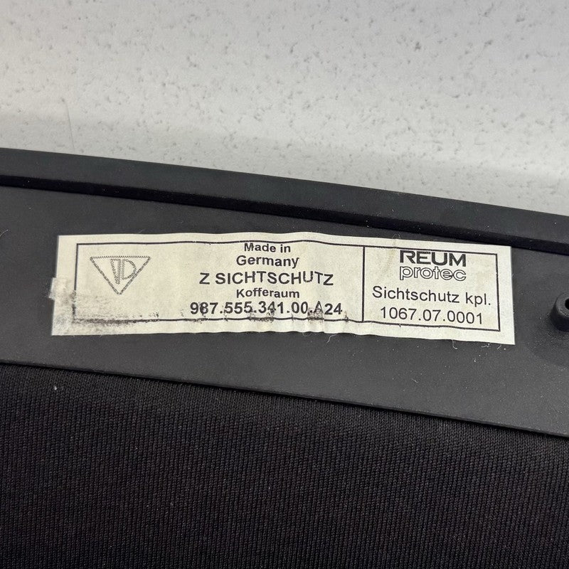 987.555.341.00 / 987 555 341 00 / 98755534100 06-12 Porsche Cayman 987 Rear Trunk Privacy Shade Cargo Cover 98755534100 