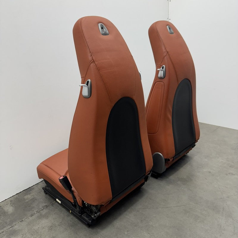 05-08 Porsche 911 997 Boxster Cayman 987 Front Seat Pair Leather Terracotta OEM