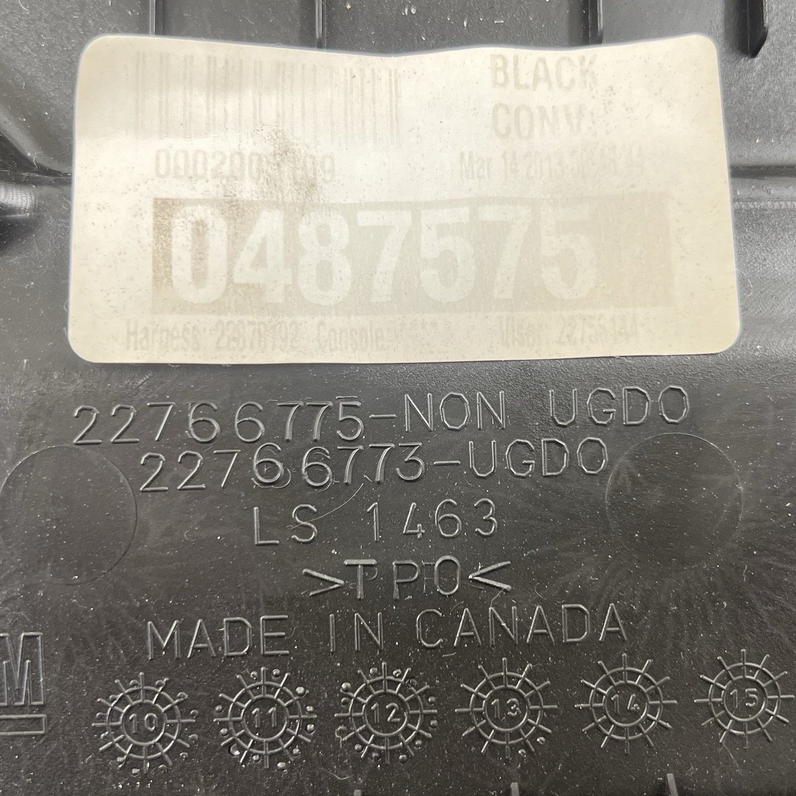 0487575 11-15 CHEVROLET CAMARO CONVERTIBLE OVERHEAD DOME LIGHT W/ SUN VISOR PAIR OEM