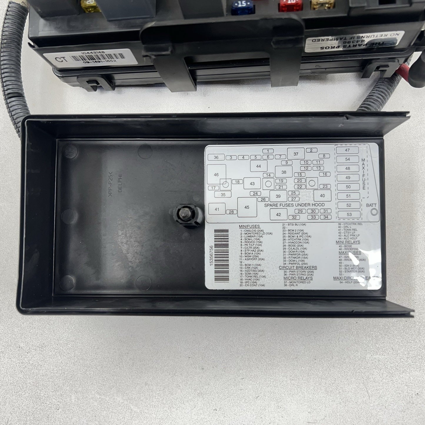 10443148 01-04 CHEVROLET CORVETTE C5 Z06 INTERIOR CABIN FUSE RELAY JUNCTION BOX OEM