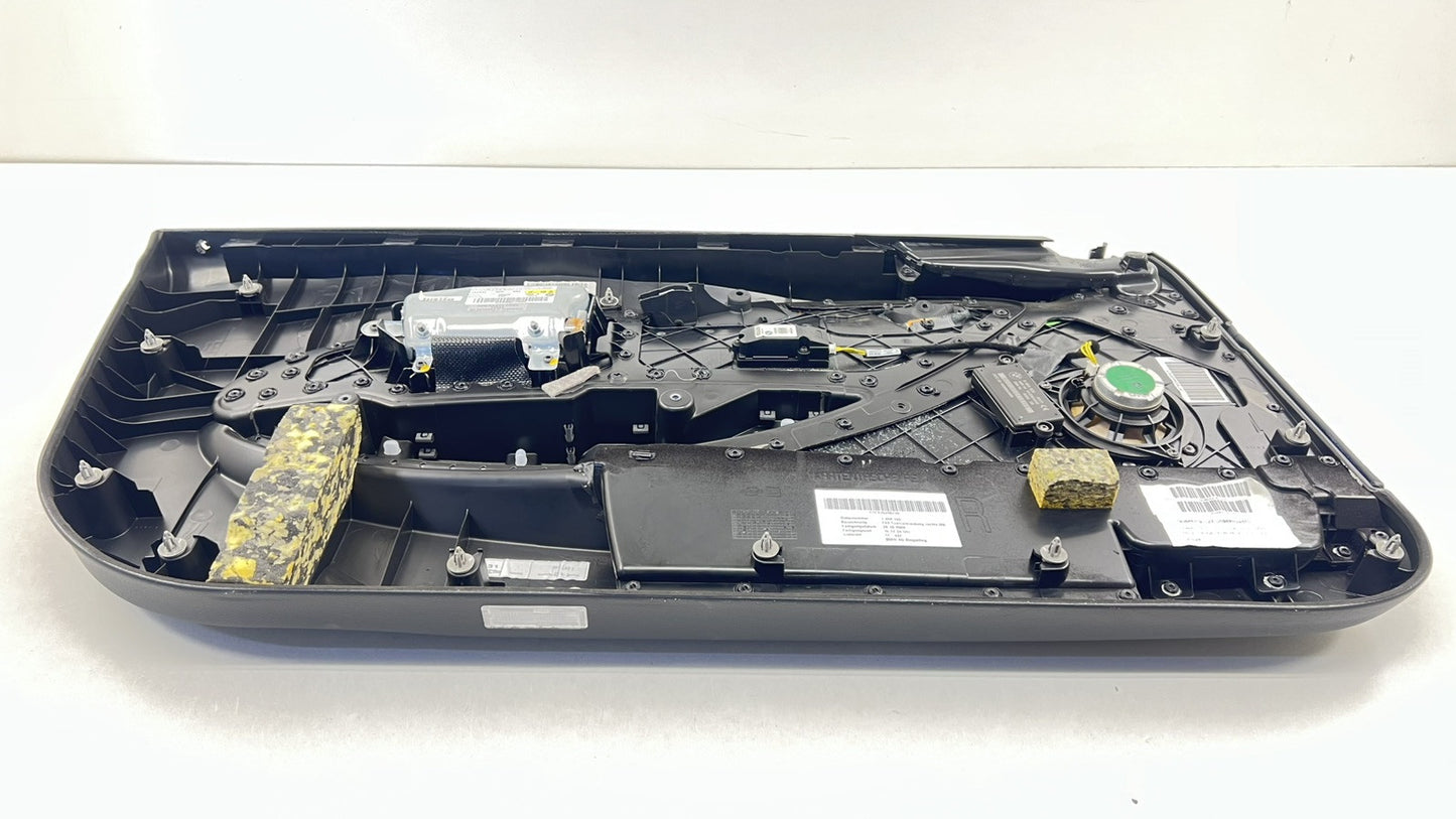 7458160 / 7 458 160 06-10 BMW M6 E63 E64 PASSENGER RIGHT DOOR PANEL TRIM LEATHER BLACK 7458160 OEM