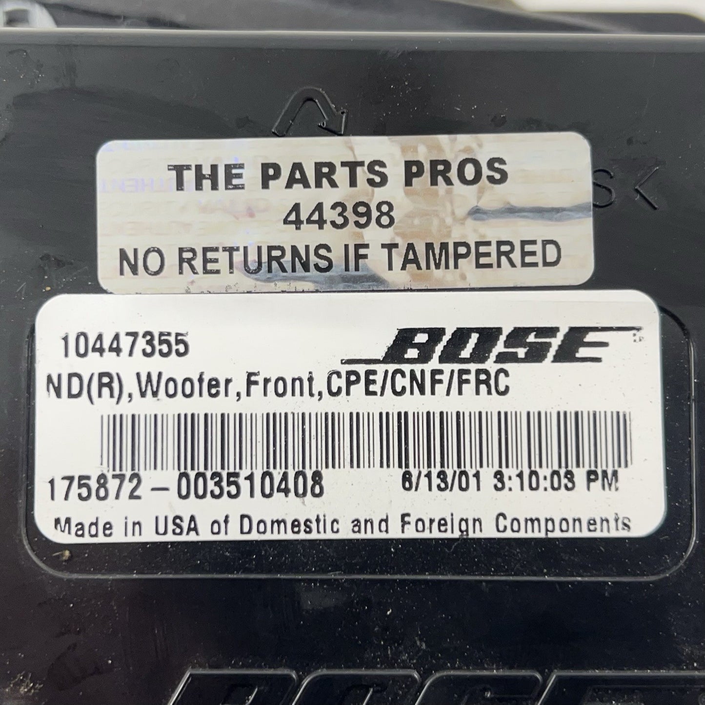 10278959 97-04 CHEVROLET CORVETTE C5 LEFT AND RIGHT DOOR SPEAKER PAIR W/ REAR SPEAKER OEM