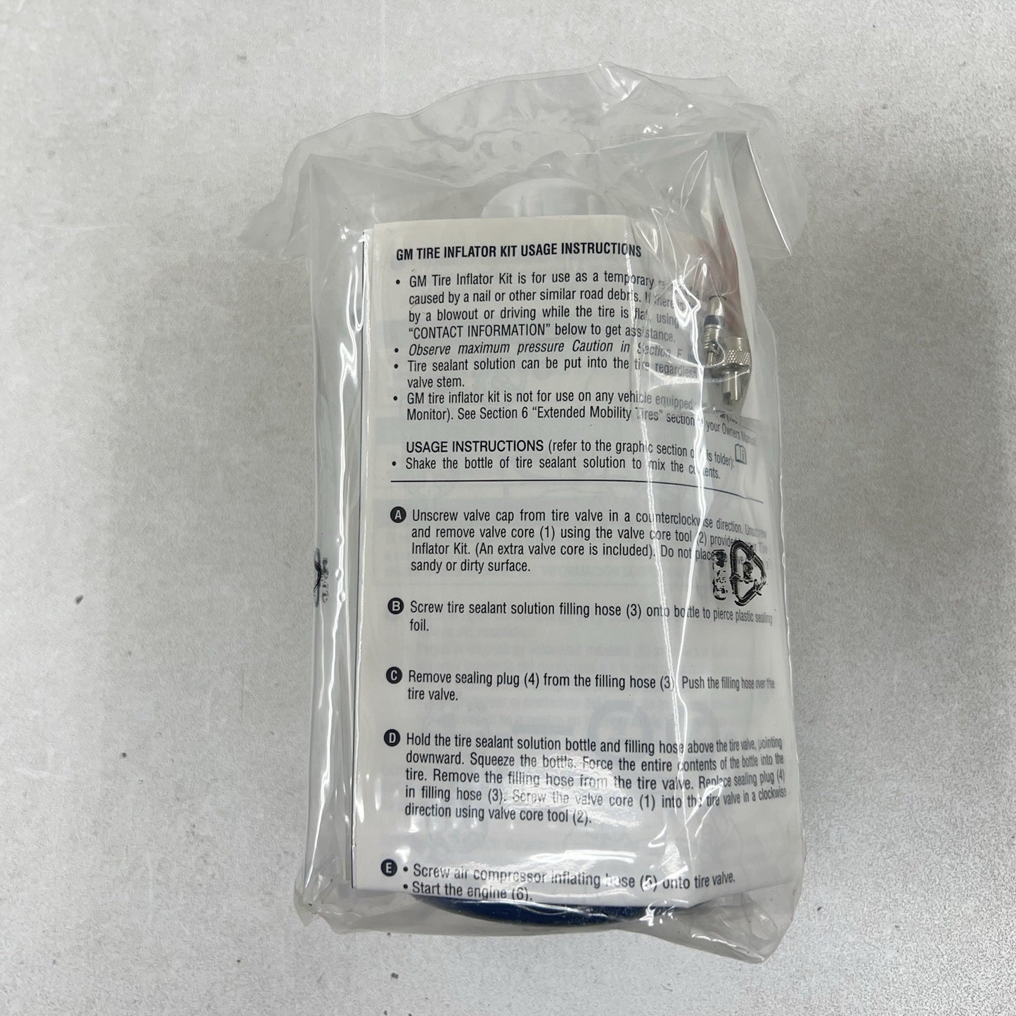 9594073 01-04 CORVETTE C5 Z06 EMERGENCY AIR COMPRESSOR TIRE INFLATION PUMP KIT OEM