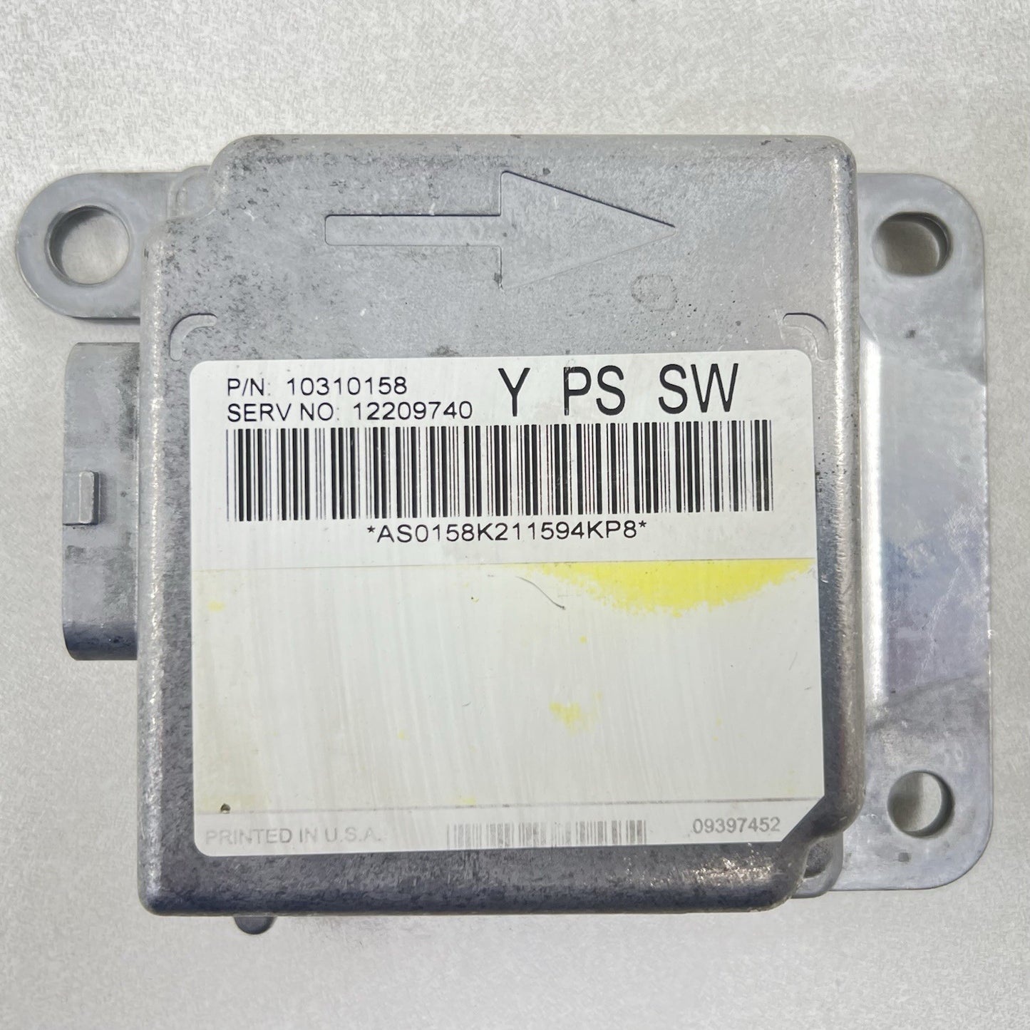 10310158 01-04 CHEVROLET CORVETTE C5 Z06 AIRBAG AIR BAG SRS RESTRAINT MODULE 10310158 OEM