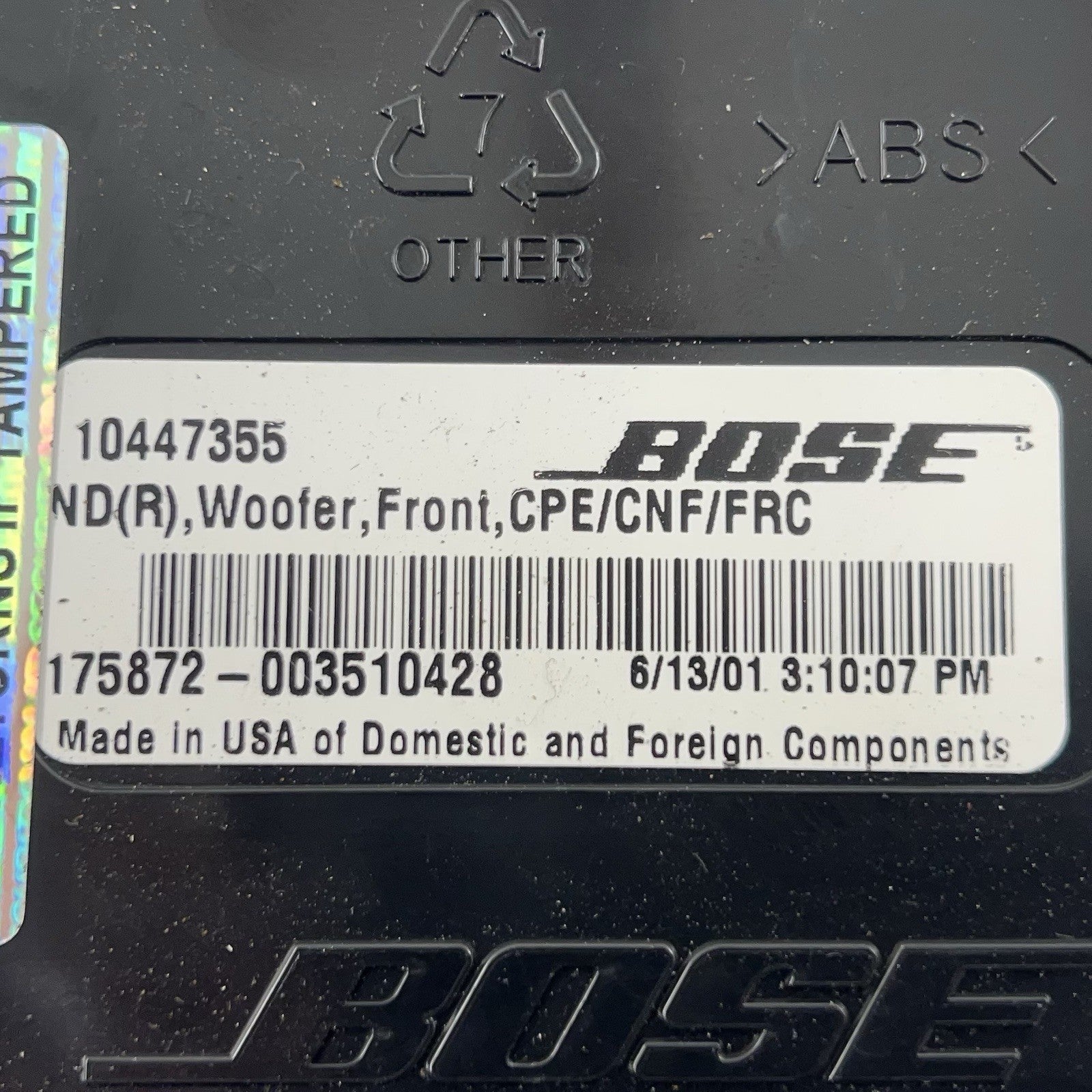 10278959 97-04 CHEVROLET CORVETTE C5 LEFT AND RIGHT DOOR SPEAKER PAIR W/ REAR SPEAKER OEM