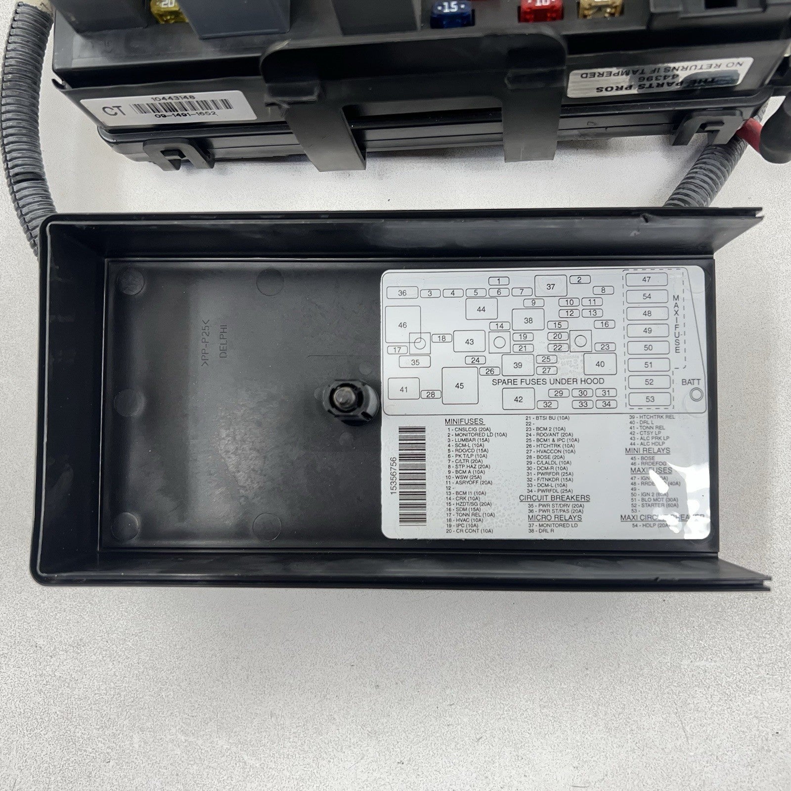 10443148 01-04 CHEVROLET CORVETTE C5 Z06 INTERIOR CABIN FUSE RELAY JUNCTION BOX OEM