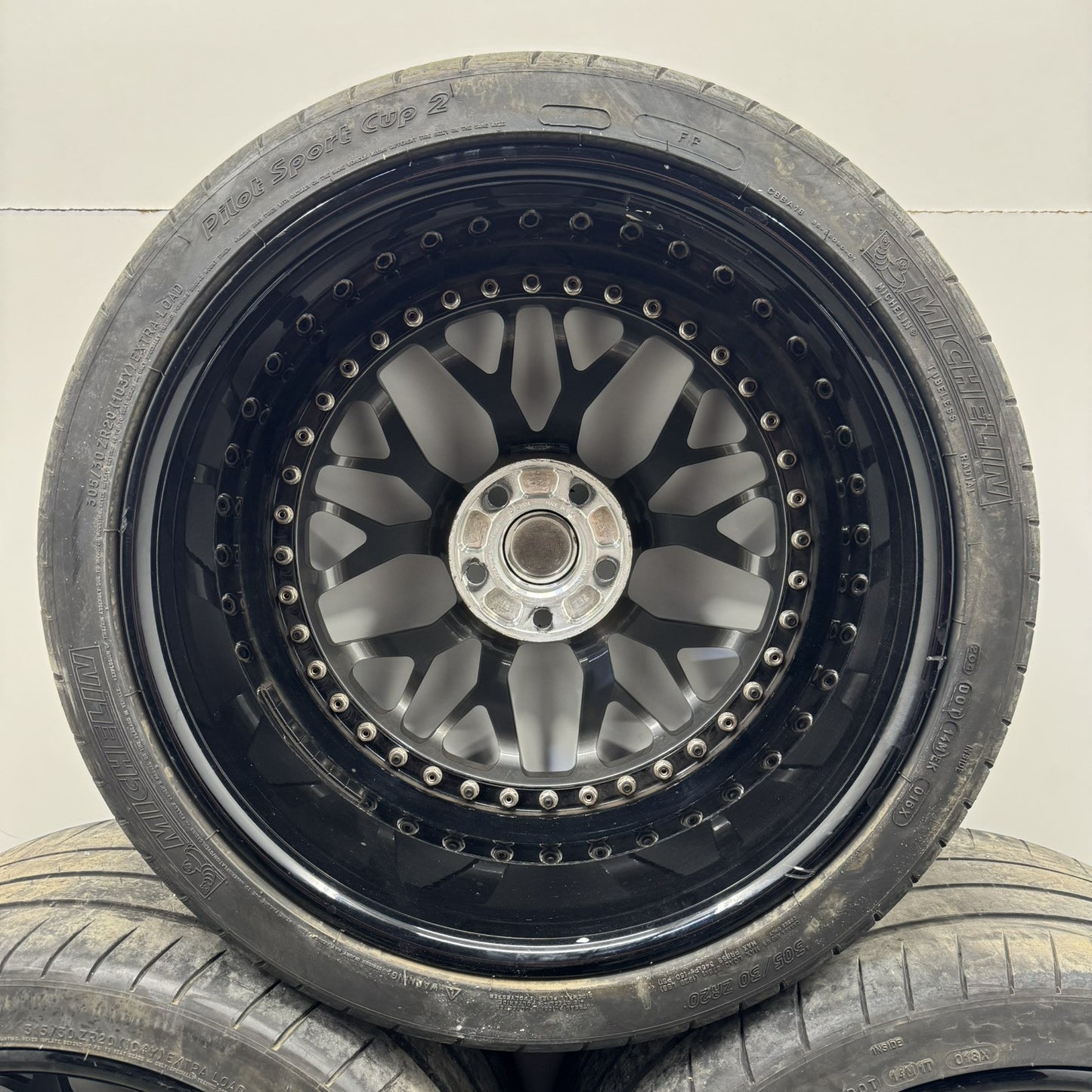 RFG19 ROHANA FORGED RFG19 TRINITY 3 PIECE WHEEL RIM WITH TIRE PARTIAL SET OF 3 *NOTE*