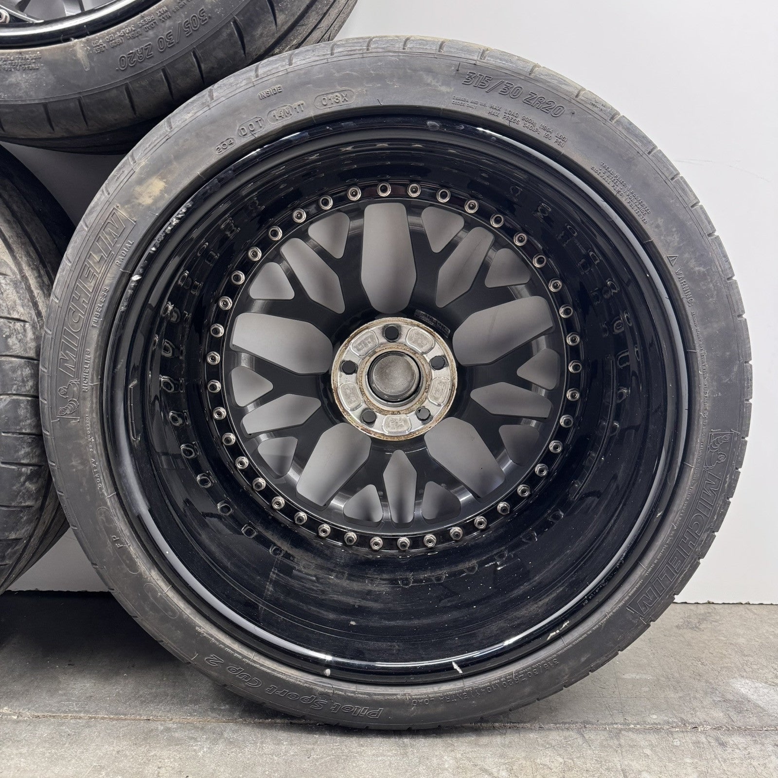 RFG19 ROHANA FORGED RFG19 TRINITY 3 PIECE WHEEL RIM WITH TIRE PARTIAL SET OF 3 *NOTE*