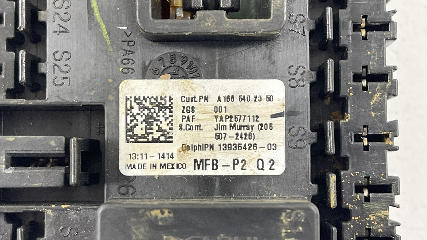 13-16 MERCEDES GL350 X166 RIGHT FRONT SEAT FUSE RELAY BOX MODULE 1665420518 OEM