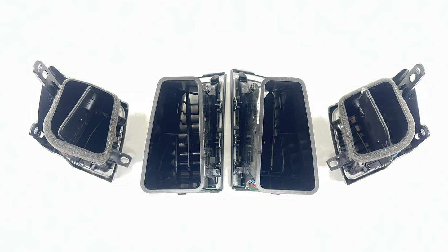 10-16 PORSCHE PANAMERA FRONT LEFT AND RIGHT DASH AIR VENT GRILL TRIM SET OEM