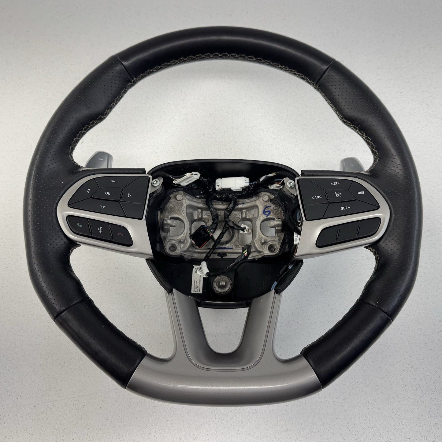 15-23 Dodge Challenger Charger Hellcat Flat Bottom Steering Wheel Leather OEM