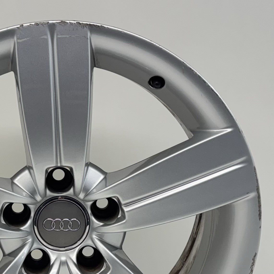 08-10 Audi TT 17" 17x8 Wheel Rim 5 Spoke Silver 8J0601025C Factory OEM