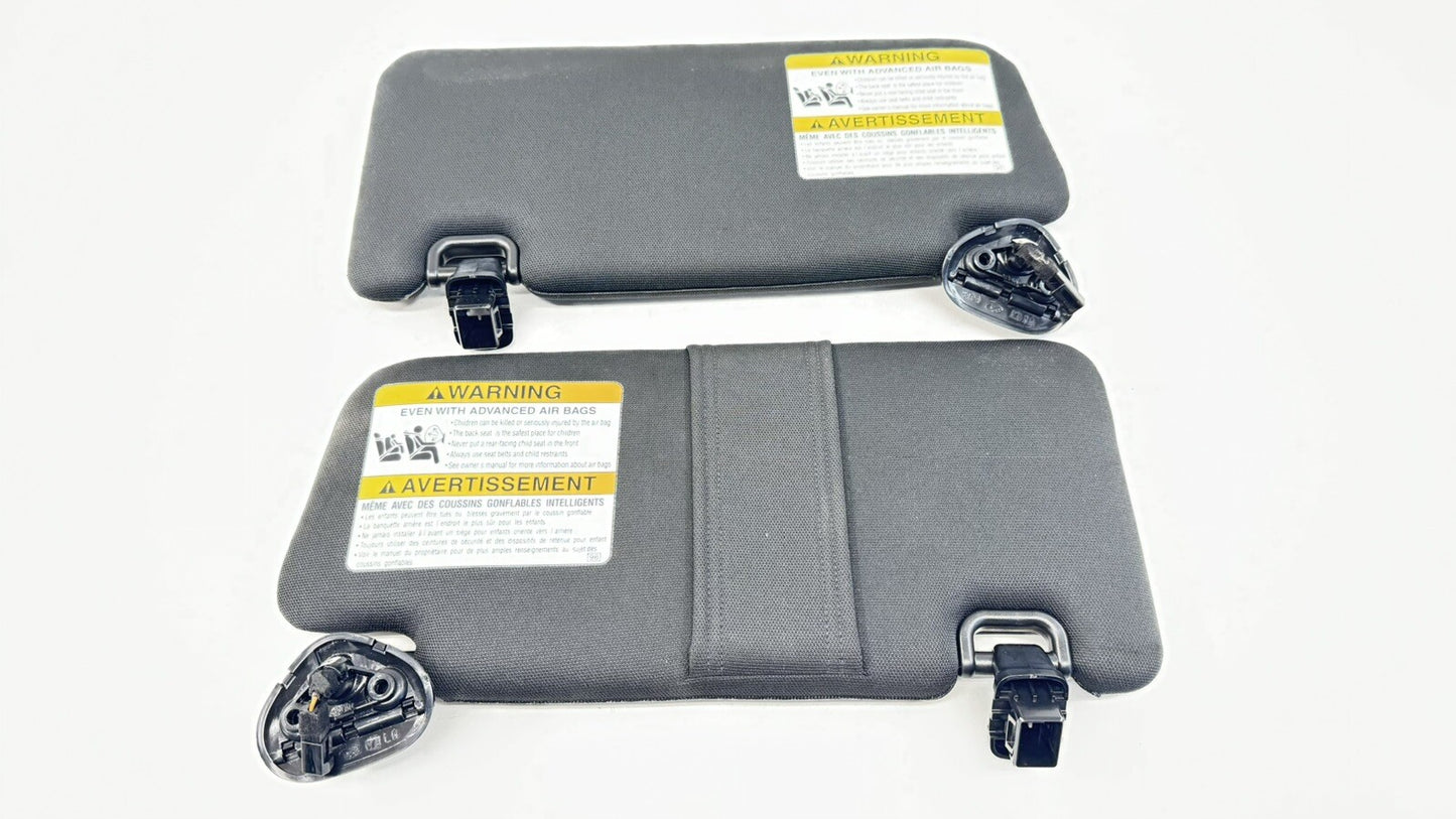 15-21 SUBARU WRX STI LEFT & RIGHT SUNVISOR SUN VISOR SHADE PAIR BLACK OEM