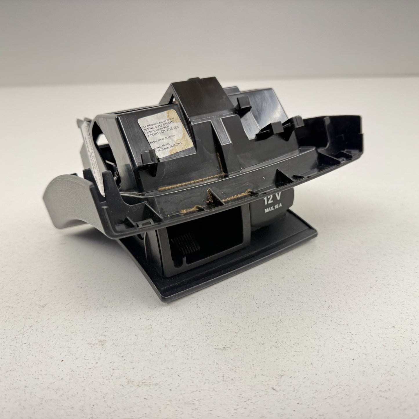 10-16 Mercedes W212 E350 Rear Center Console Ash Tray Compartment Black OEM